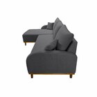 Sofá 4 Lugares Com Chaise Lado Esquerdo 300cm Em Veludo Mercú