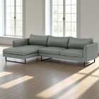 Sofá 4 Lugares Com Chaise Lado Esquerdo E Revestimento Em Cou