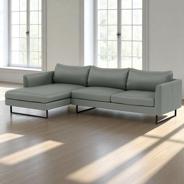 Sofá 4 Lugares Com Chaise Lado Esquerdo E Revestimento Em Cou