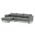 Sofá 4 Lugares Com Chaise Lado Esquerdo E Revestimento Em Cou