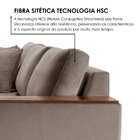 Sofá 4 Lugares Com Chaise Linho 270cm Grécia Cinza Escuro
