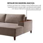 Sofá 4 Lugares Com Chaise Linho 270cm Grécia Cinza Escuro