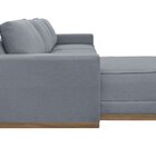 Sofá 4 Lugares Com Chase Em Linho Tóquio Cinza