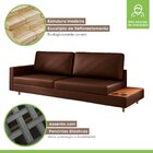 Sofá 4 Lugares Com Porta Copos E Carregador Portátil 240cm Ma