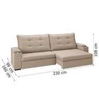 Sofá 4 Lugares Com Porta Copos Retrátil E Reclinável França L