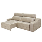 Sofá 4 Lugares Connect Retrátil E Reclinável Suede Amassado -