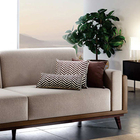 Sofá 4 Lugares Cru Em Veludo 2,40m Séfora