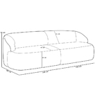 Sofá 4 Lugares Curvo Orgânico Para Sala Living 280cm Barolo L