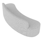 Sofá 4 Lugares Curvo Sala De Estar Living Cancún D02 Linho Ci