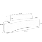 Sofá 4 Lugares Curvo Sala De Estar Living Cancún D02 Linho Cr