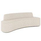 Sofá 4 Lugares Curvo Sala De Estar Living Cancún D02 Linho Cr