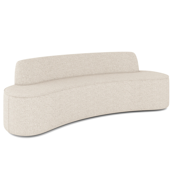 Sofá 4 Lugares Curvo Sala De Estar Living Cancún D02 Linho Cr