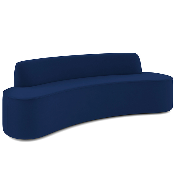 Sofá 4 Lugares Curvo Sala De Estar Living Cancún D02 Veludo A