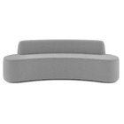 Sofá 4 Lugares Curvo Sala De Estar Living Cancún D02 Veludo C