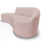 Sofá 4 Lugares Curvo Sala De Estar Living Firenze Direito D02