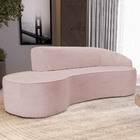 Sofá 4 Lugares Curvo Sala De Estar Living Firenze Direito D02