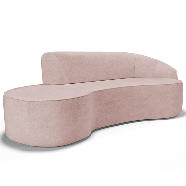 Sofá 4 Lugares Curvo Sala De Estar Living Firenze Direito D02