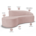 Sofá 4 Lugares Curvo Sala De Estar Living Firenze Direito D02