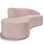 Sofá 4 Lugares Curvo Sala De Estar Living Firenze Direito D02