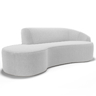 Sofá 4 Lugares Curvo Sala De Estar Living Firenze Direito D02