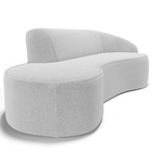 Sofá 4 Lugares Curvo Sala De Estar Living Firenze Direito D02