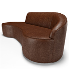 Sofá 4 Lugares Curvo Sala De Estar Living Firenze Direito D02