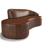 Sofá 4 Lugares Curvo Sala De Estar Living Firenze Direito D02