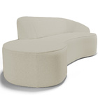 Sofá 4 Lugares Curvo Sala De Estar Living Firenze Direito D02