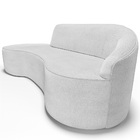 Sofá 4 Lugares Curvo Sala De Estar Living Firenze Direito D02