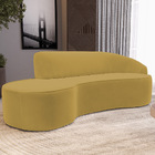 Sofá 4 Lugares Curvo Sala De Estar Living Firenze Direito D02