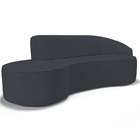 Sofá 4 Lugares Curvo Sala De Estar Living Firenze Direito D02