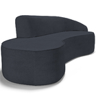 Sofá 4 Lugares Curvo Sala De Estar Living Firenze Direito D02