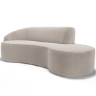 Sofá 4 Lugares Curvo Sala De Estar Living Firenze Esquerdo D0