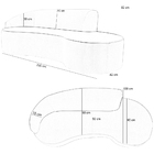 Sofá 4 Lugares Curvo Sala De Estar Living Firenze Esquerdo D0