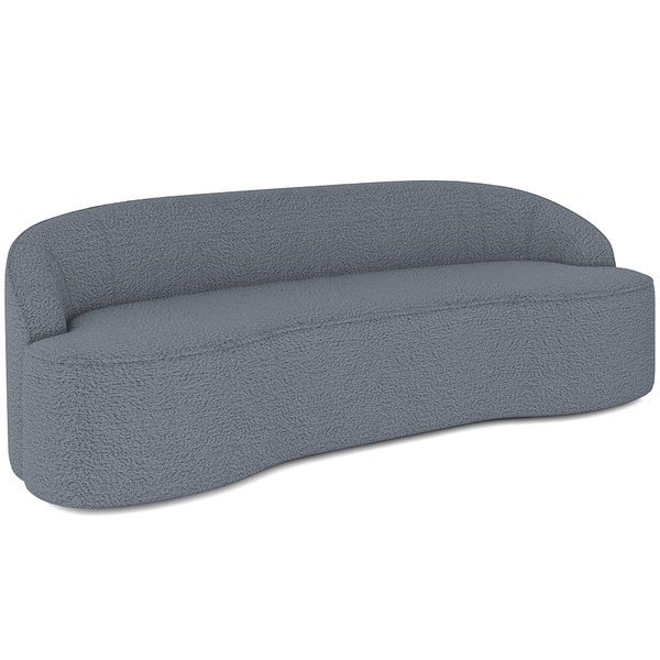 Sofá 4 Lugares Curvo Sala De Estar Living Lótus D02 Bouclê Ci