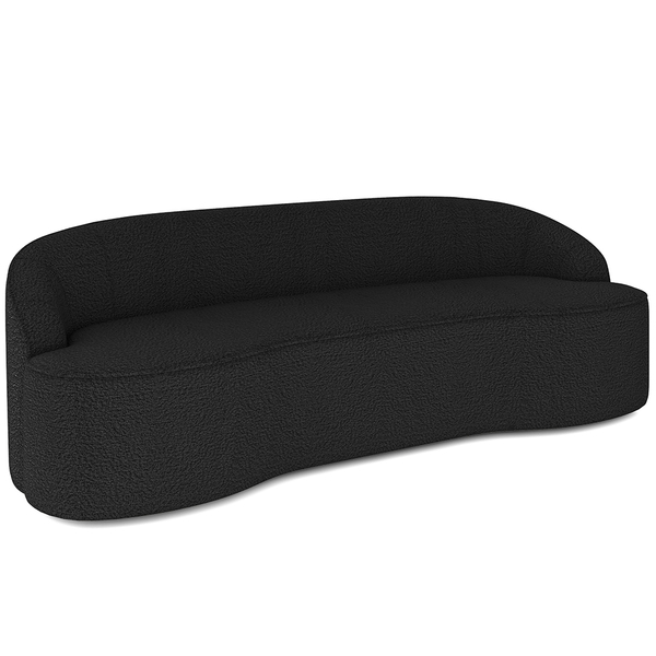 Sofá 4 Lugares Curvo Sala De Estar Living Lótus D02 Bouclê Pr