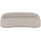 Sofá 4 Lugares Curvo Sala De Estar Living Lótus D02 Linho Beg