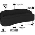 Sofá 4 Lugares Curvo Sala De Estar Living Lótus D02 Linho Chu