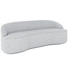 Sofá 4 Lugares Curvo Sala De Estar Living Lótus D02 Linho Cin