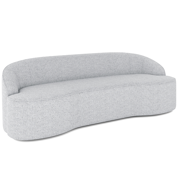 Sofá 4 Lugares Curvo Sala De Estar Living Lótus D02 Linho Cin