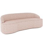 Sofá 4 Lugares Curvo Sala De Estar Living Lótus D02 Linho Ros