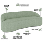 Sofá 4 Lugares Curvo Sala De Estar Living Lótus D02 Linho Ver