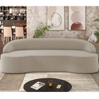 Sofá 4 Lugares Curvo Sala De Estar Living Lótus D02 Veludo Ch