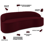 Sofá 4 Lugares Curvo Sala De Estar Living Lótus D02 Veludo Ma