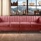 Sofá 4 Lugares Decoração Retrô Clássico Realeza Chesterfield
