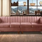 Sofá 4 Lugares Decoração Retrô Clássico Realeza Chesterfield