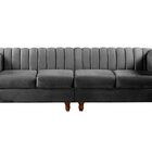 Sofá 4 Lugares Decoração Retrô Clássico Realeza Chesterfield