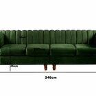 Sofá 4 Lugares Decoração Retrô Clássico Realeza Chesterfield