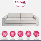 Sofá 4 Lugares Fixo Oceano 240 Cm Pé Madeira Com Debrum Quadr