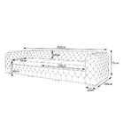 Sofá 4 Lugares Gênova 260cm Couro Preto G58 - Gran Belo